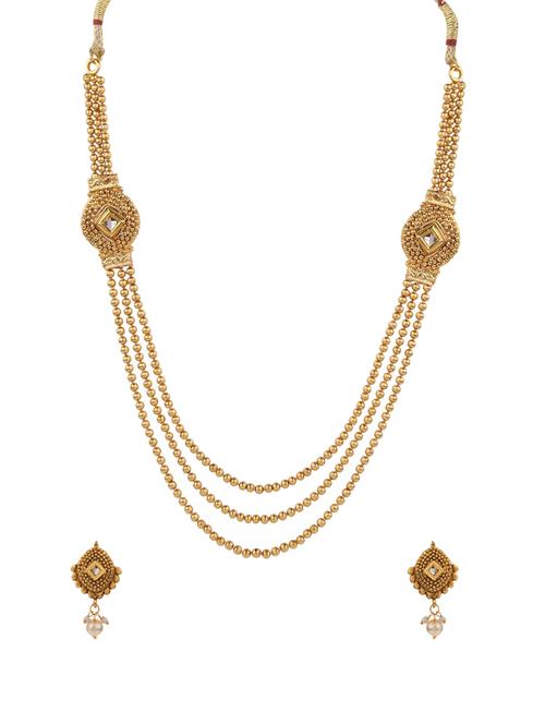 white brass long necklace - 13216361 - Very Small Image - 1