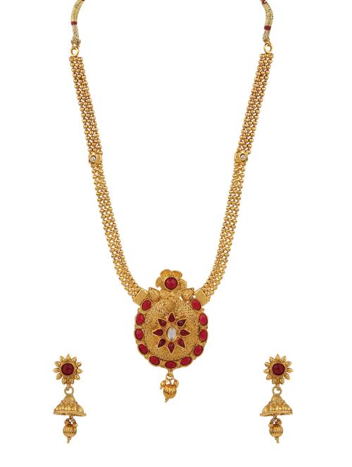 red brass long necklace - 13216363 - Very Small Image - 1