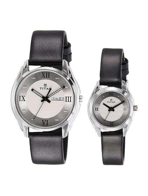 titan bandhan analog silver dial couple's watch - ne15782489sl03 - 13216916 - Very Small Image - 1