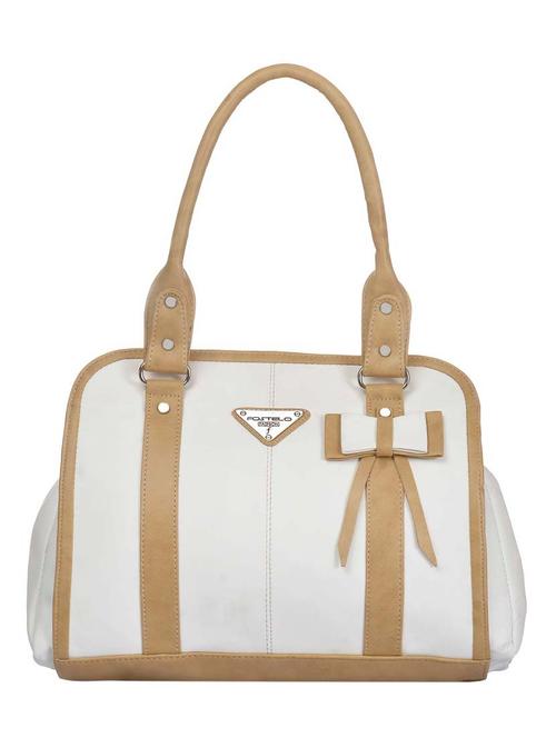 white leatherette handbag - 13221504 - Very Small Image - 1