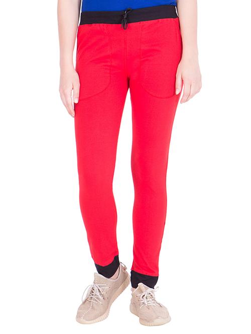 red cotton track pants - 13222748 - Very Small Image - 1