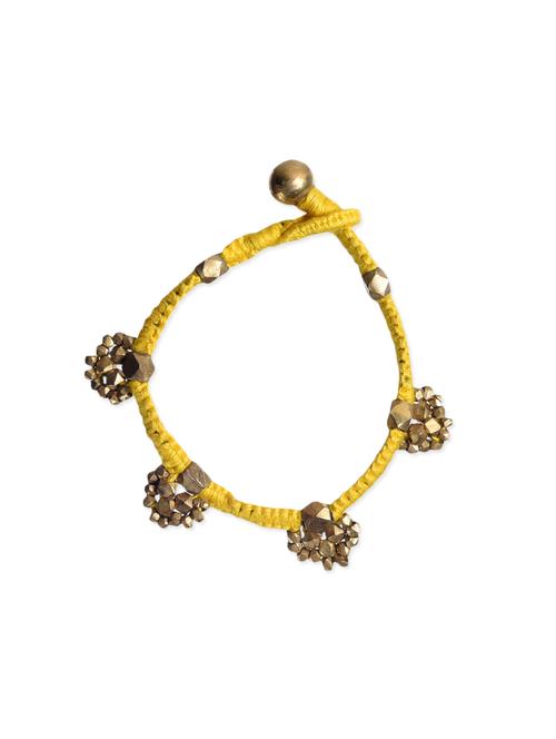 yellow brass beaded bracelet - 13222760 - Very Small Image - 1