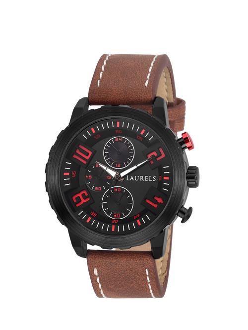 laurels weasly black dial men's watch- lo-wsly-020902 - 13225131 - Very Small Image - 1