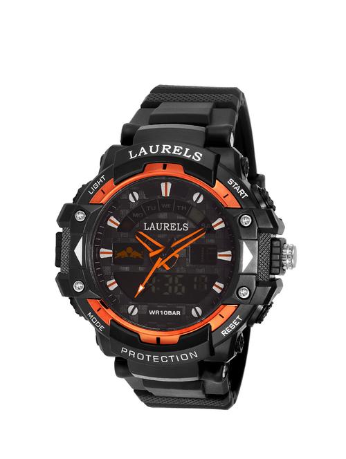 laurels large size digital series orange color men watch (lo-digi-iv-1102) - 13225158 - Very Small Image - 1