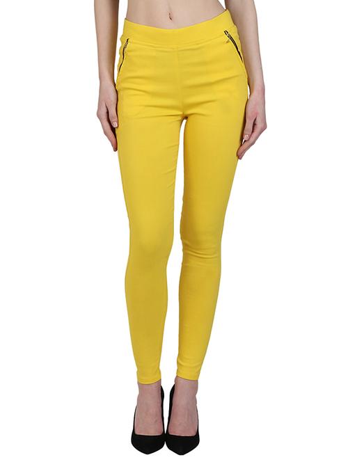yellow cotton jeggings - 13225404 - Very Small Image - 1