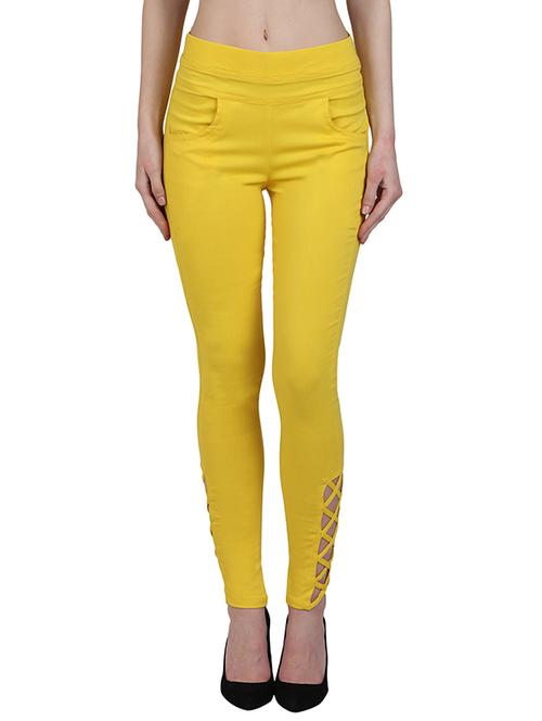 yellow cotton jeggings - 13225405 - Very Small Image - 1