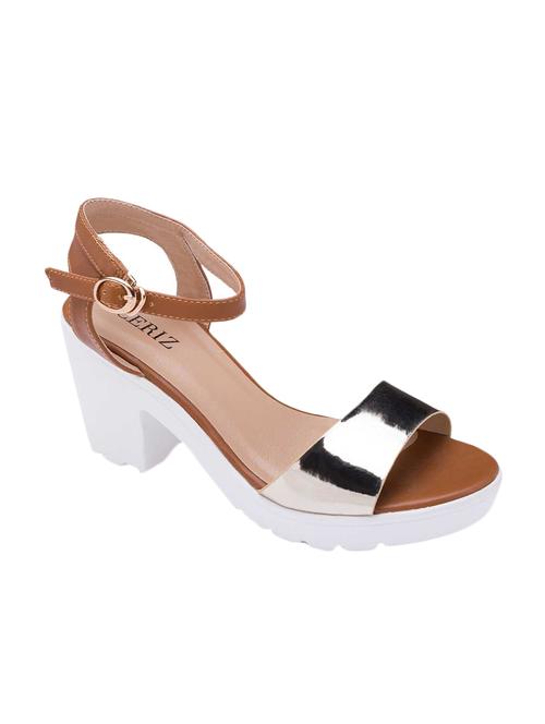 gold ankle strap sandal - 13226311 - Very Small Image - 1