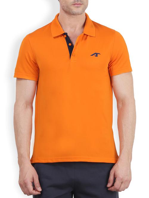 solid orange polyester t-shirt - 13228996 - Very Small Image - 1