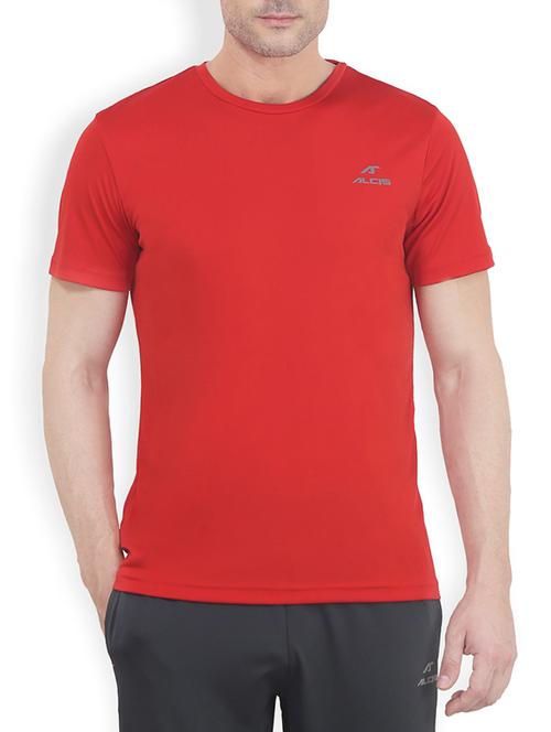 solid red polyester t-shirt - 13229045 - Very Small Image - 1