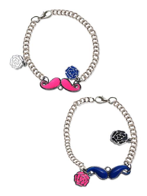 combo of 2 shining multicolor stainless steel bracelets - 13229488 - Very Small Image - 1