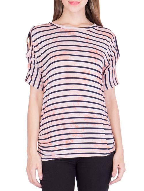 multicolored striped poly cotton regular top - 13230921 - Very Small Image - 1