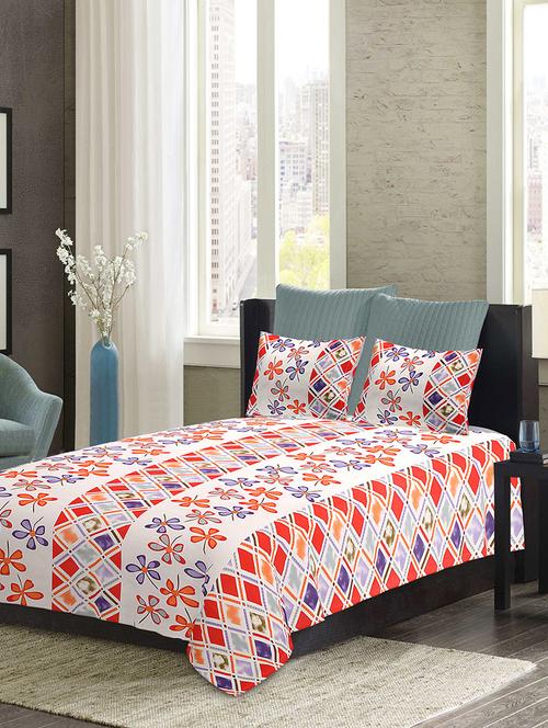 etape cotton single bedsheet with 1 pillow cover - 13231708 - Very Small Image - 1