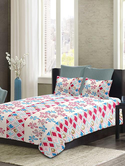 etape cotton single bedsheet with 1 pillow cover - 13231709 - Very Small Image - 1