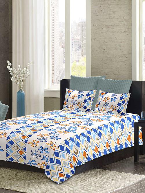 etape cotton single bedsheet with 1 pillow cover - 13231710 - Very Small Image - 1