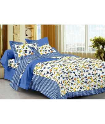 cotton jaipuri king size double bedsheet with two pillow cover. - 1323220 - Very Small Image - 1