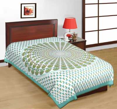 cotton jaipuri single bedsheet. - 1323399 - Very Small Image - 1