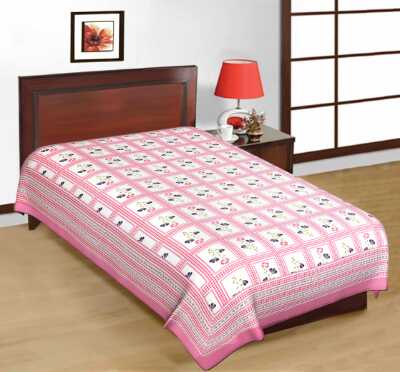cotton jaipuri single bedsheet - 1323735 - Very Small Image - 1