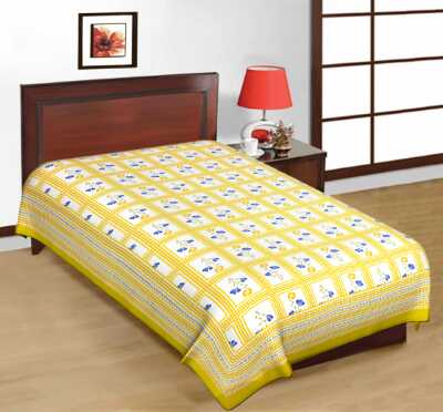 cotton jaipuri single bedsheet. - 1323738 - Very Small Image - 1