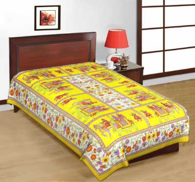cotton jaipuri single bedsheet. - 1323755 - Very Small Image - 1