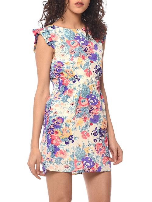 white printed sheath dress - 13237572 - Very Small Image - 1