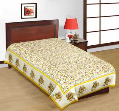cotton jaipuri single bedsheet - 1323764 - Very Small Image - 1