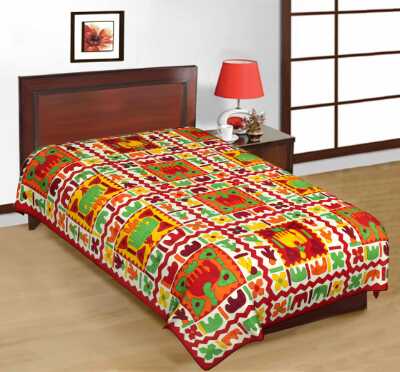 cotton jaipuri single bedsheet. - 1323776 - Very Small Image - 1