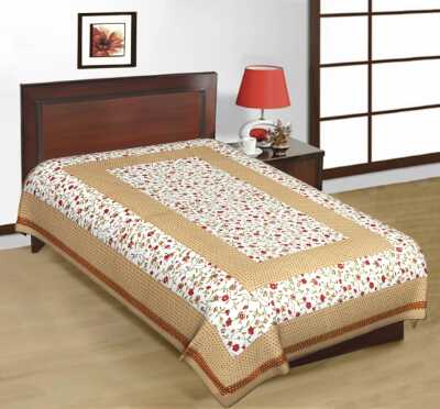 cotton jaipuri single bedsheet. - 1323784 - Very Small Image - 1