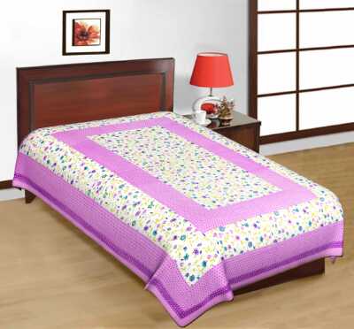 cotton jaipuri single bedsheet - 1323788 - Very Small Image - 1