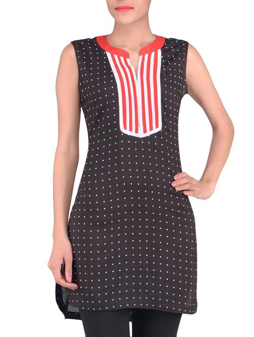 black and white cotton kurti - 1323864 - Very Small Image - 1
