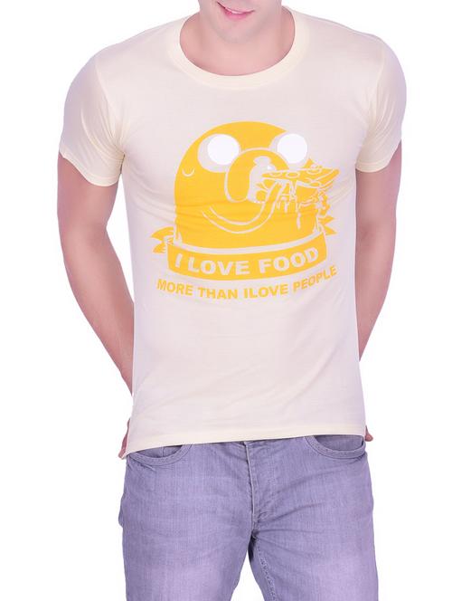 yellow cotton chest print tshirt - 13240736 - Very Small Image - 1
