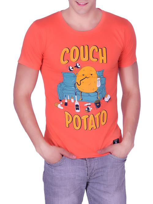 orange cotton tshirt - 13240762 - Very Small Image - 1