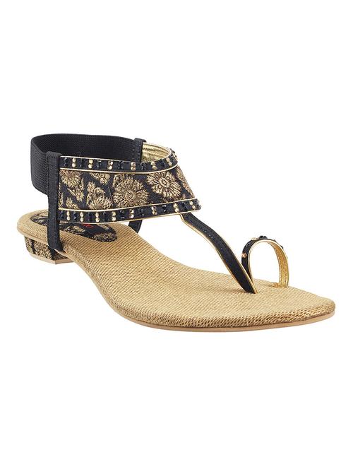 black leatherette back strap sandals - 13241258 - Very Small Image - 1