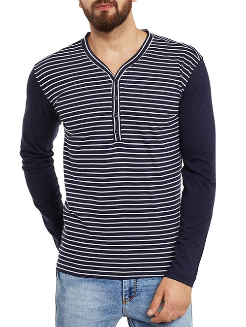 dark blue cotton tshirt - 13242104 - Very Small Image - 1