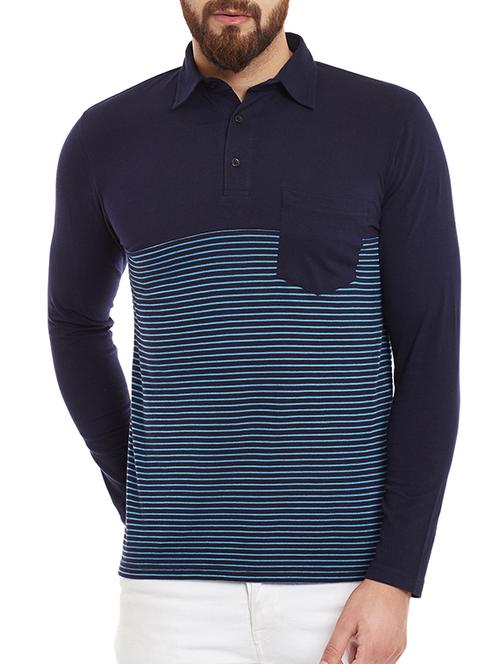 dark blue cotton tshirt - 13242106 - Very Small Image - 1