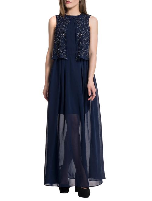 embellished overlay maxi dress - 13242927 - Very Small Image - 1
