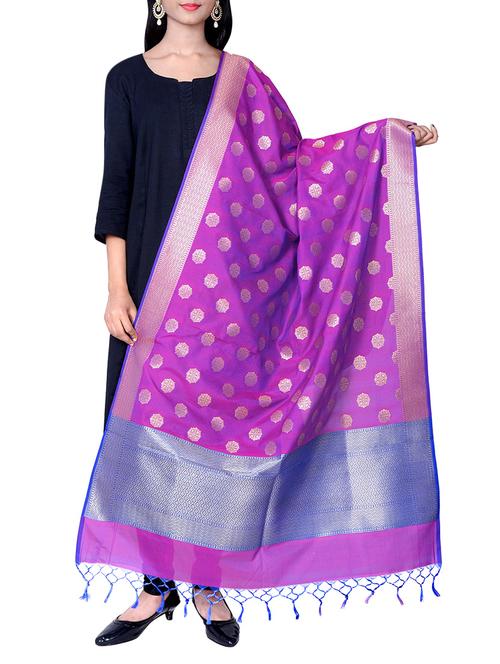 pink silk dupatta - 13245213 - Very Small Image - 1