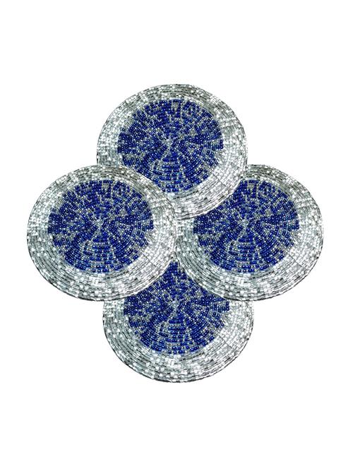 handmade multicolored beaded coffee coasters - 13247925 - Very Small Image - 1