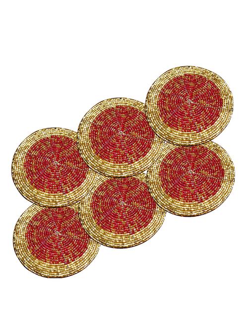 handmade multicolor beaded coasters - 13247931 - Very Small Image - 1