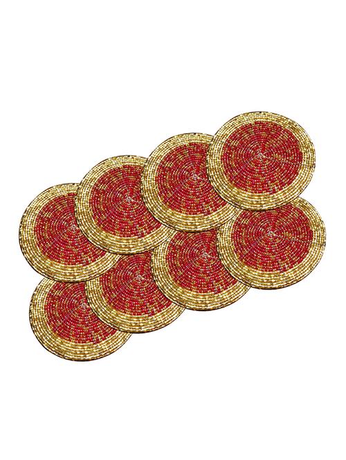 handmade multicolor beaded coasters - 13247932 - Very Small Image - 1
