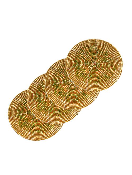 handmade multicolored beaded glass coasters - 13247935 - Very Small Image - 1