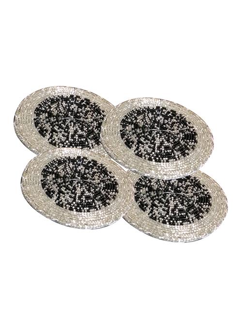 handmade multicolored beaded tea coasters - 13247950 - Very Small Image - 1