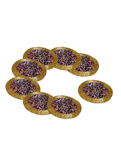 handmade multicolored beaded tea coasters - 13247957 - Very Small Image - 1