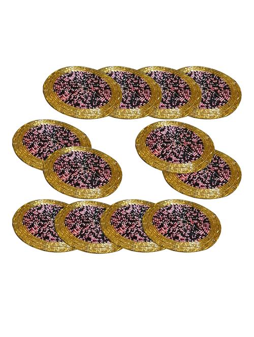 handmade multicolored beaded tea coasters - 13247959 - Very Small Image - 1