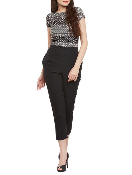 black crepe 3/4 jumpsuit - 13248172 - Very Small Image - 1