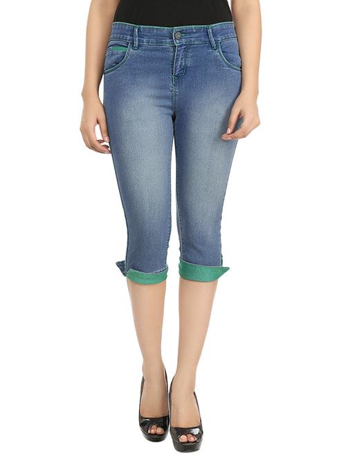 light blue denim capri - 13248889 - Very Small Image - 1