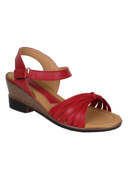 red ankle strap wedge - 13252767 - Very Small Image - 1