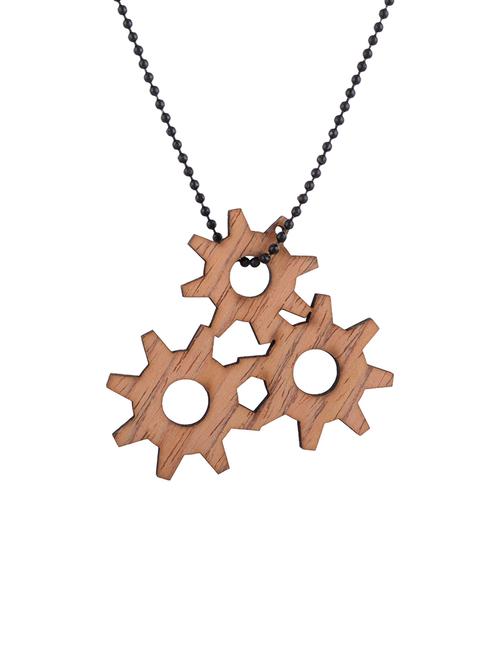 brown wood pendant - 13253896 - Very Small Image - 1