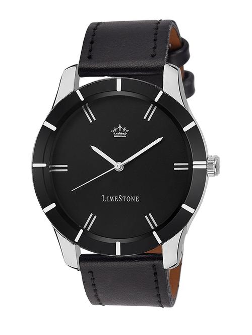 limestone analogue black dial round casual men's watch - 13254287 - Very Small Image - 1