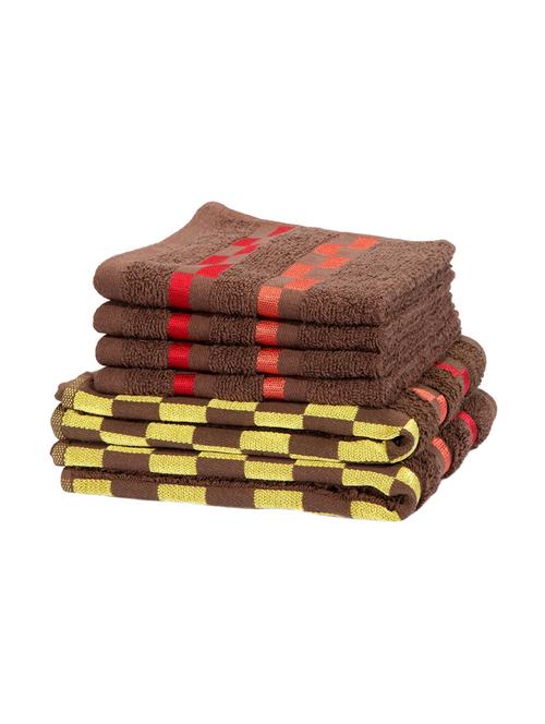 bianca 6 pc sonoma towel set 100% cotton (2 hand towel + 4 face towel) - 13256202 - Very Small Image - 1