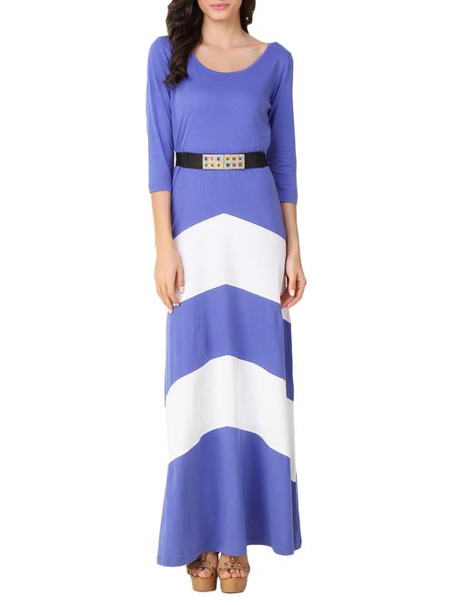 blue jersey maxi dress - 13259130 - Very Small Image - 1